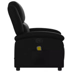 vidaXL Fauteuil de massage inclinable Similicuir noir, métal, contreplaqué, individuel