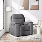 vidaXL Fauteuil inclinable de massage Gris foncé
