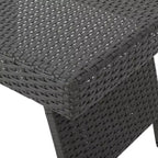 Ensemble chaise longue et table pliantes réglables en osier GDFStudio Olivia