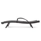 Ensemble chaise longue et table pliantes réglables en osier GDFStudio Olivia