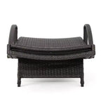 Ensemble chaise longue et table pliantes réglables en osier GDFStudio Olivia