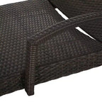 Ensemble chaise longue et table pliantes réglables en osier GDFStudio Olivia