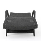 Ensemble chaise longue et table pliantes réglables en osier GDFStudio Olivia