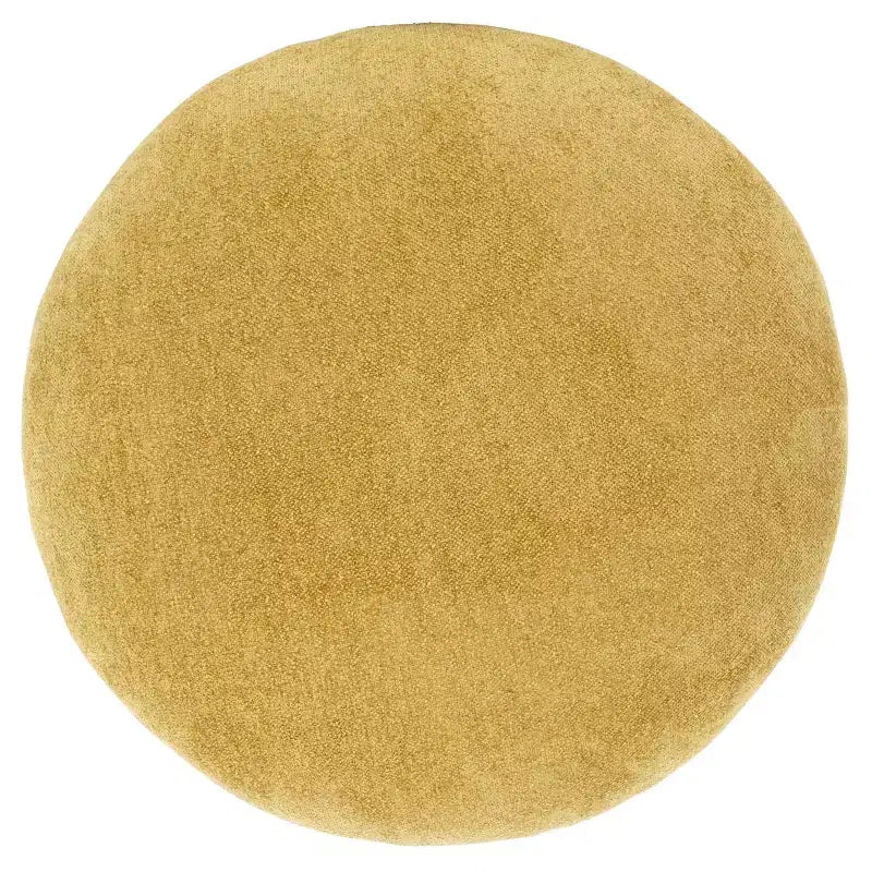 Ottoman Dreid Round Top - OTT1305 - Moutarde - Safavieh