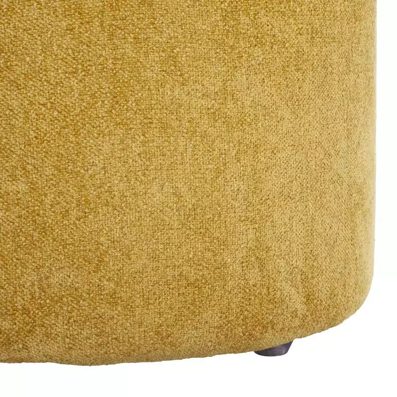 Ottoman Dreid Round Top - OTT1305 - Moutarde - Safavieh