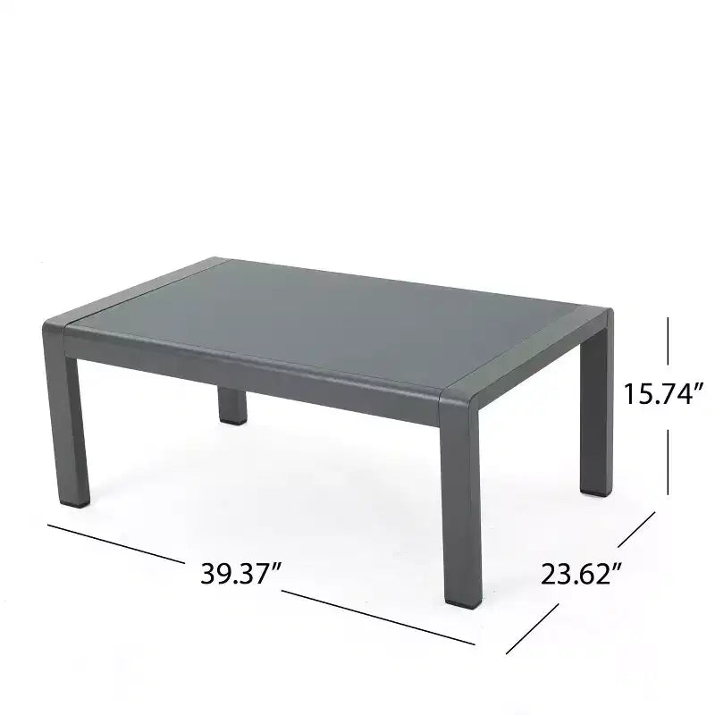 GDFStudio Crested Bay Outdoor Aluminum 8 Seater Chat Set with Cushions