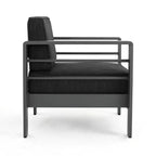 GDFStudio Crested Bay Outdoor Aluminum 8 Seater Chat Set with Cushions