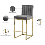 Meridian Furniture, Tabouret Giselle en velours gris