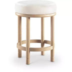 Meridian Furniture,Monette Cream Velvet Counter Stool