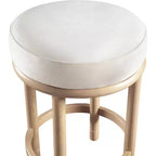 Meridian Furniture, Tabouret de comptoir Monette en velours crème