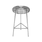 Meridian Furniture,Tuscany Silver Metal Counter Stool