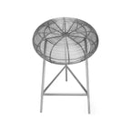 Meridian Furniture,Tuscany Silver Metal Counter Stool