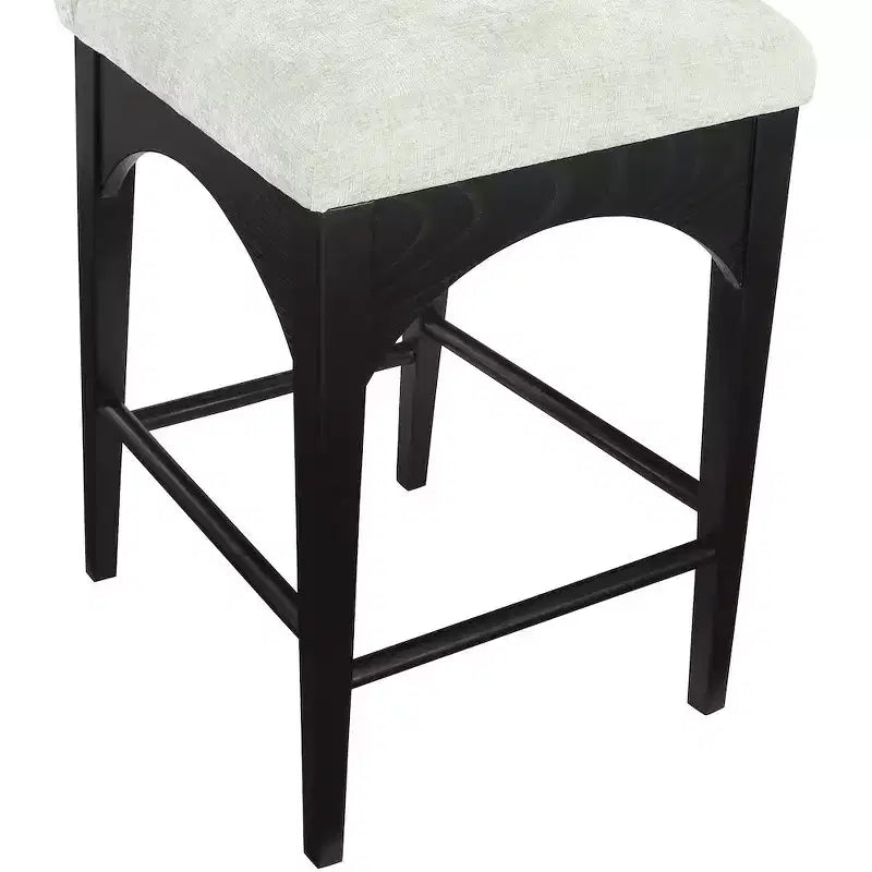 Meridian Furniture,Waldorf Mint Chenille Fabric Stool