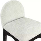 Meridian Furniture,Waldorf Mint Chenille Fabric Stool