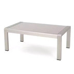 GDFStudio George Outdoor Patio Aluminum 4 Seater Chat Set with Cushions