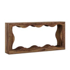 MAYEERTY 63 Wavy Scalloped Console Table, Retro Farmhouse 2-Tier Entryway Table for Home
