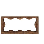 MAYEERTY 63 Wavy Scalloped Console Table, Retro Farmhouse 2-Tier Entryway Table for Home