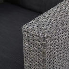 Christopher Knight Home Overton Ensemble 5 pièces de fauteuils de jardin et de foyer d'extérieur en osier avec coussins
