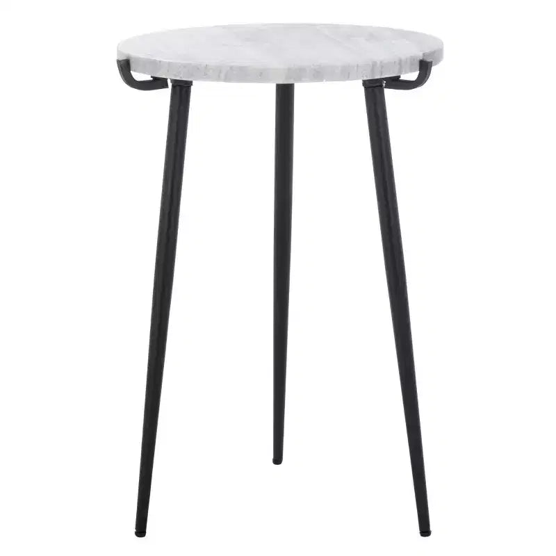 Hesse Marble Side Table - ACC3732A - Grey/Black - Safavieh