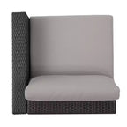 Christopher Knight Home Santa Rosa Outdoor 9 Piece V-Shape Wicker and Aluminum Sectional Sofa Set with Cushions