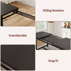 3PCS Dining Table Set, Extendable Kitchen Table with 2 Benches, Wooden Dining Room Table Set for 4-6, Space Saving Dinette Set for Home, Apartment