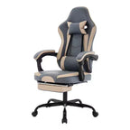 Gaming Chair, Ergonomic Computer Chair with Footrest and Massage Lumbar Support, Height Adjustable Swivel Video Game Chair
