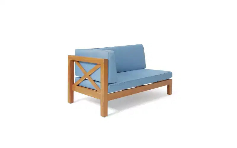 Christopher Knight Home Daniel, ensemble de 5 meubles d'extérieur modulaires en bois d'acacia avec coussins résistants à l'eau