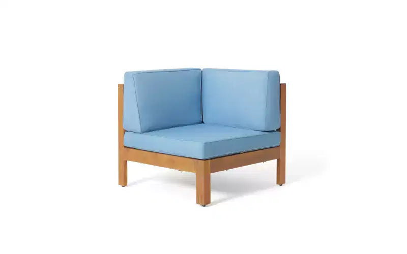 Christopher Knight Home Daniel, ensemble de 5 meubles d'extérieur modulaires en bois d'acacia avec coussins résistants à l'eau