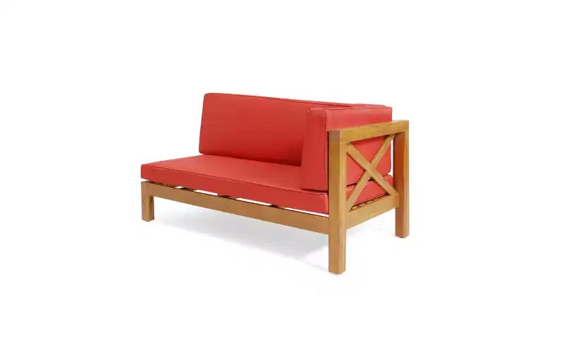 Christopher Knight Home Daniel, ensemble de 5 meubles d'extérieur modulaires en bois d'acacia avec coussins résistants à l'eau