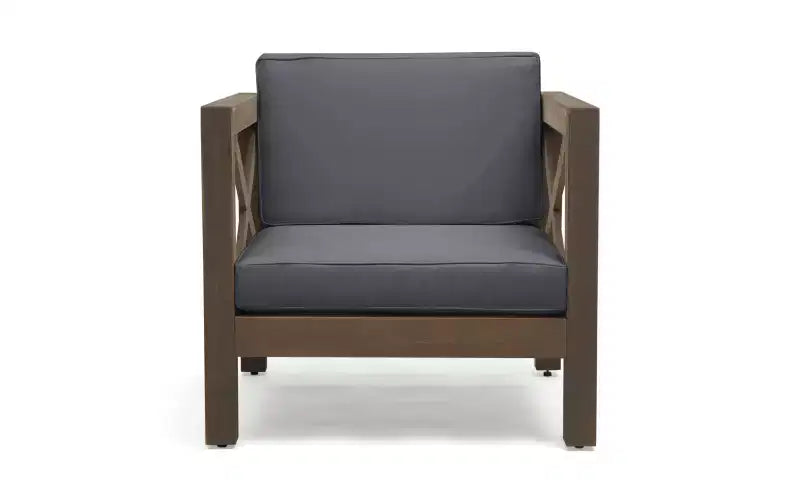 Christopher Knight Home Daniel, ensemble de 5 meubles d'extérieur modulaires en bois d'acacia avec coussins résistants à l'eau