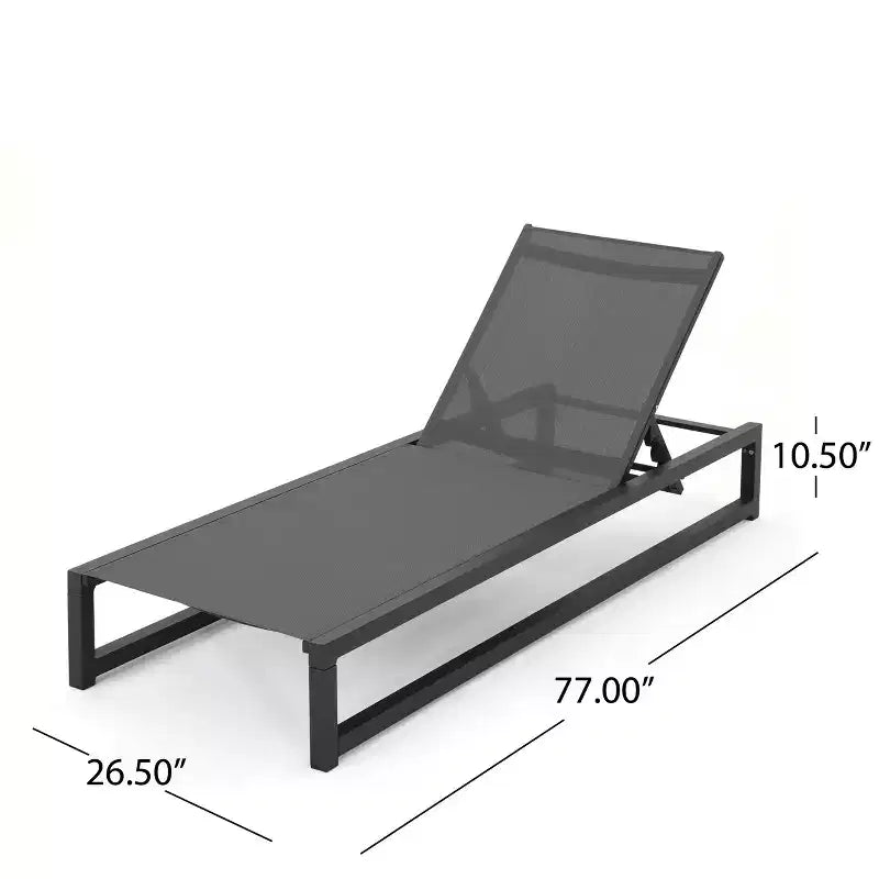 Christopher Knight Home Cherry Outdoor Adjustable Aluminum Chaise Lounge Set with C-Shaped Table