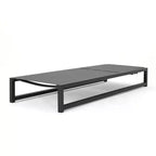 Christopher Knight Home Cherry Outdoor Adjustable Aluminum Chaise Lounge Set with C-Shaped Table