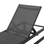 Christopher Knight Home Cherry Outdoor Adjustable Aluminum Chaise Lounge Set with C-Shaped Table