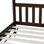 MAYEERTY Twin Rubber Wood Bed with House Frame Brown