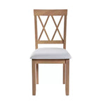 Merax 3-Piece Extendable Drop Leaf Dining Set with Upholstered Chairs