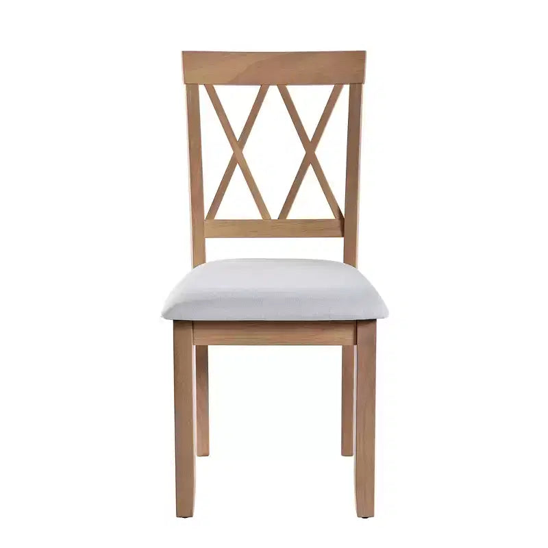 Merax 3-Piece Extendable Drop Leaf Dining Set with Upholstered Chairs