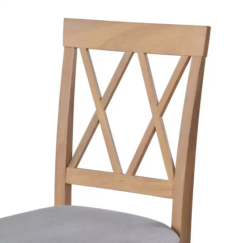 Merax 3-Piece Extendable Drop Leaf Dining Set with Upholstered Chairs