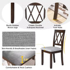 Merax 3-Piece Extendable Drop Leaf Dining Set with Upholstered Chairs