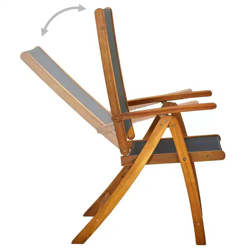 vidaXL Salon de jardin de salle à manger en bois d'acacia massif - Ensemble de mobilier de jardin moderne 7 pièces avec table ovale et chaises pliantes - Résistant aux intempéries - Finition à l'huile foncée