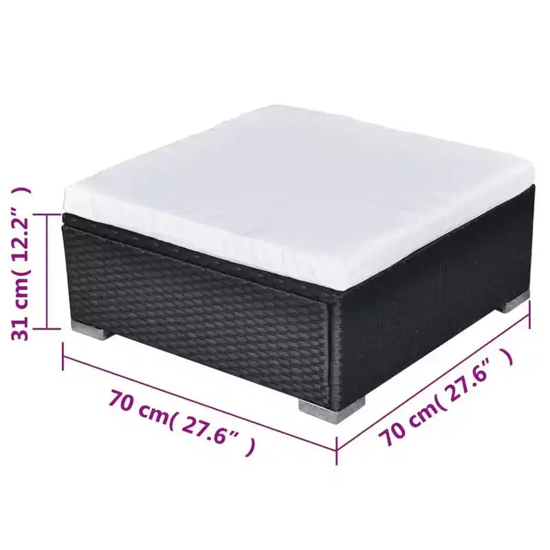 vidaXL Lounge Set Black