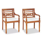 vidaXL Patio Furniture Set Set of 4 Brown Teak Wood Medium Durable