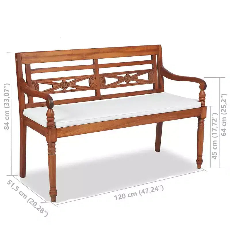 vidaXL Patio Furniture Set Set of 4 Brown Teak Wood Medium Durable