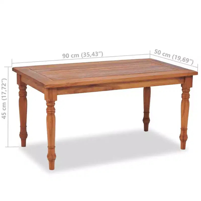 vidaXL Patio Furniture Set Set of 4 Brown Teak Wood Medium Durable