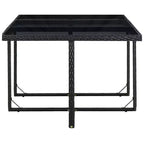 vidaXL Patio Furniture Dining Set - 11-Piece Black Poly Rattan with Cushions, Glass Tabletop - Stylish, Durable, Easy-Clean, Outdoor Garden Furniture