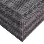 vidaXL Sofa Set Grey PE rattan, powder-coated steel, glass 5 Piece