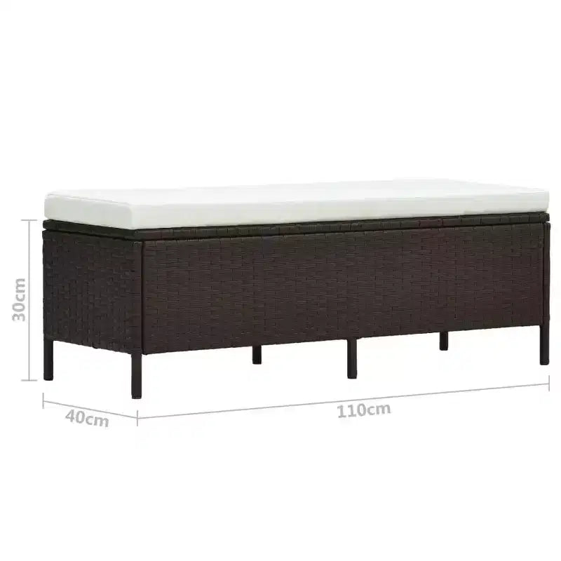 vidaXL Garden Furniture Set Brown, Cream White