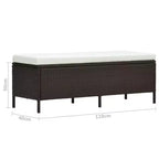 vidaXL Garden Furniture Set Brown, Cream White