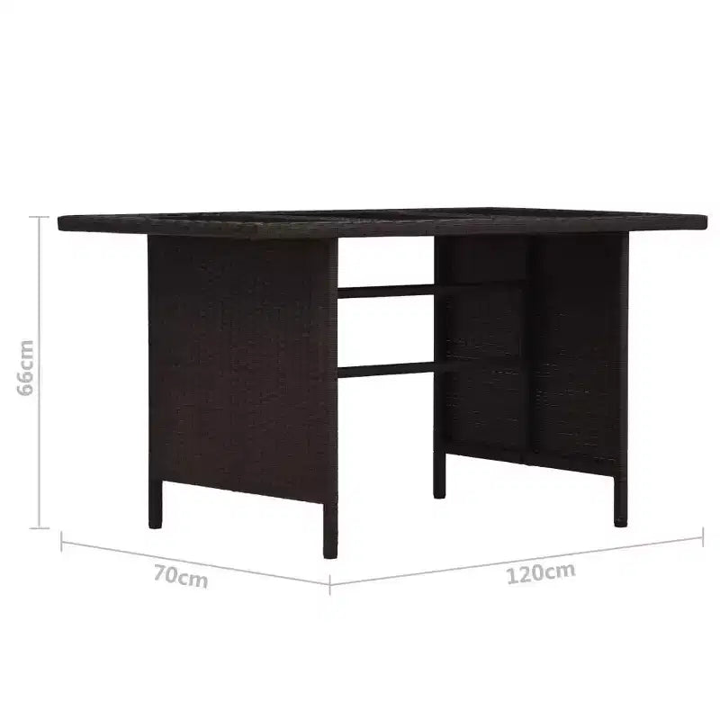 vidaXL Garden Furniture Set Brown, Cream White