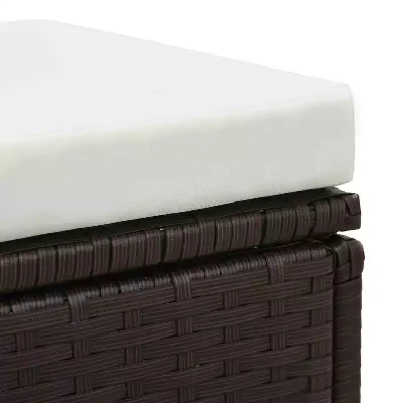 vidaXL Garden Furniture Set Brown, Cream White