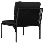vidaXL Salon de jardin PVC noir avec table et chaises